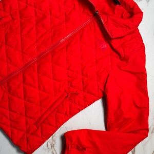 The North Face Quilted Puffer Jacket Sz M Packable Hike Travel Orange